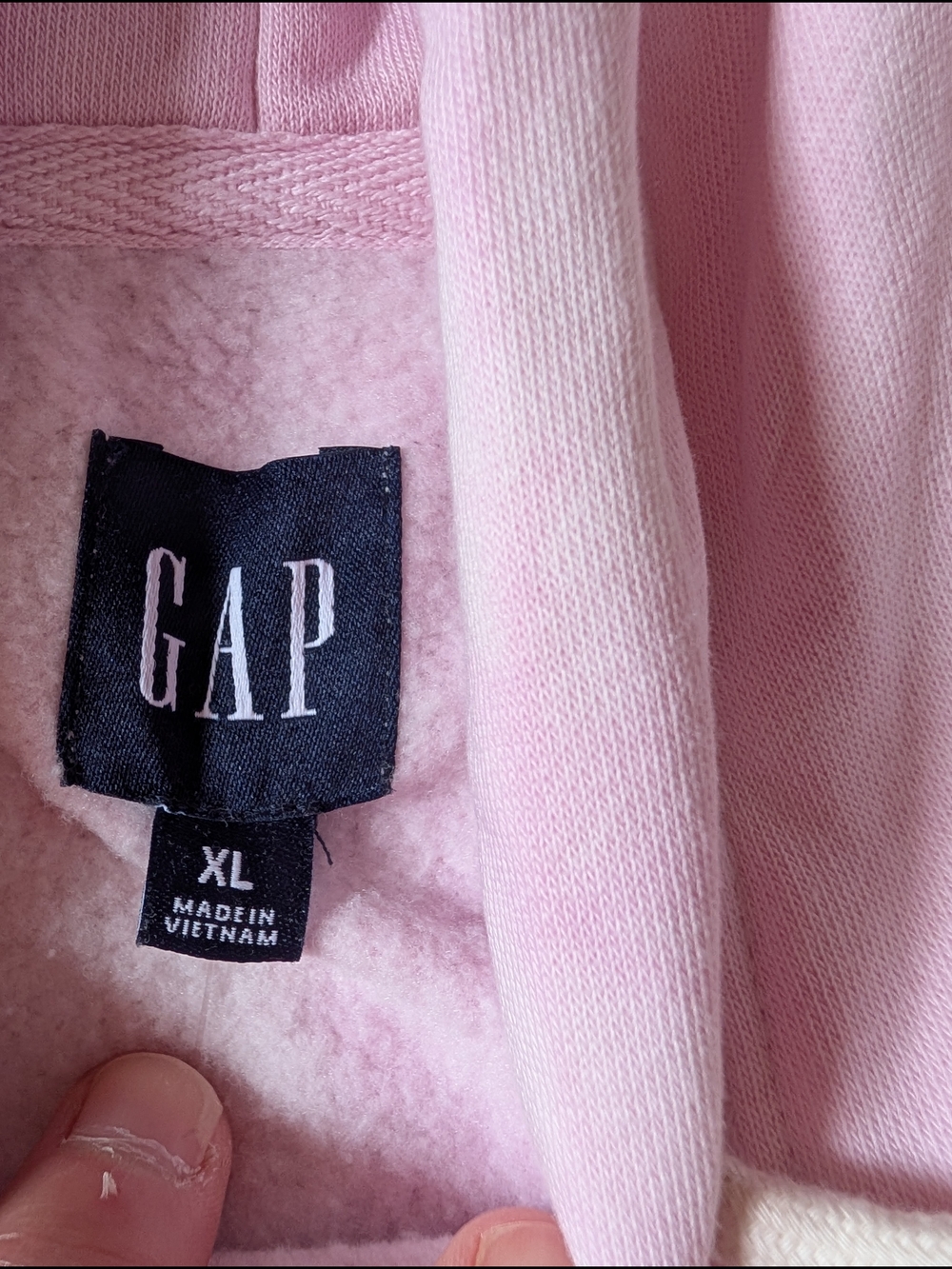 NWT GAP Tie Dye Soft Pink Cropped Hoodie with Drawstring - Picture 2 of 7